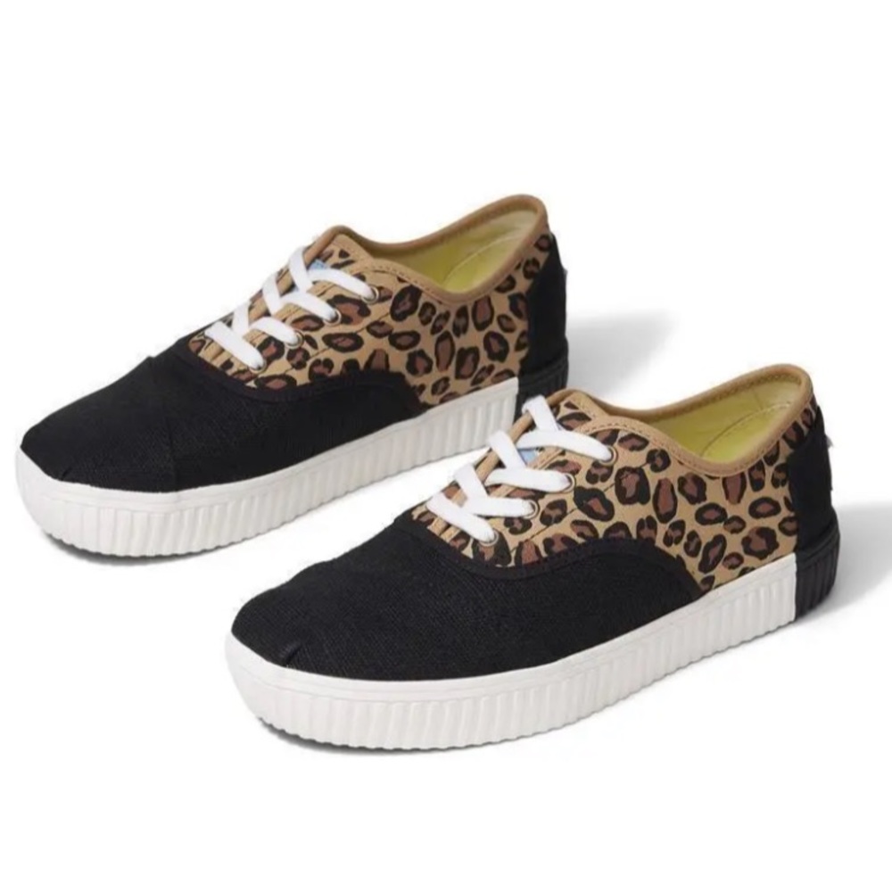 TOMS Sneakers Leopard Printed Platform Women Size 5